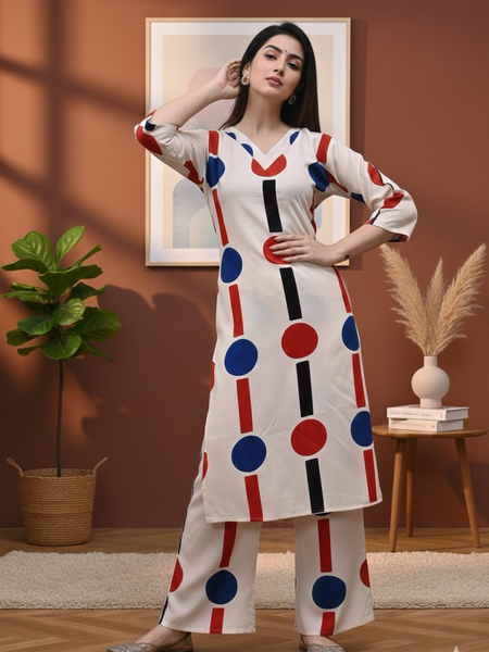 Classic Printed Coord Set for Daily and Casual Wear