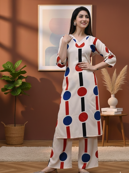 Classic Printed Coord Set for Daily and Casual Wear