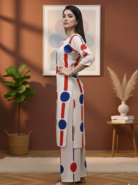 Classic Printed Coord Set for Daily and Casual Wear