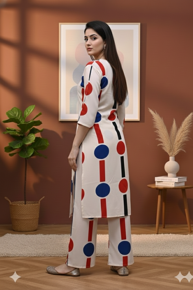 Classic Printed Coord Set for Daily and Casual Wear