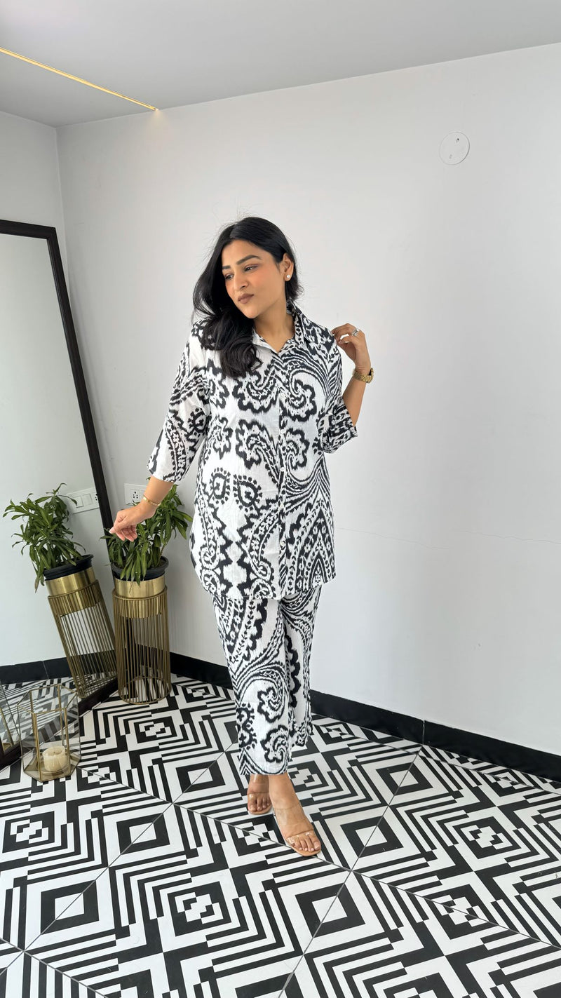 Classic Printed Coord Set for Daily and Casual Wear