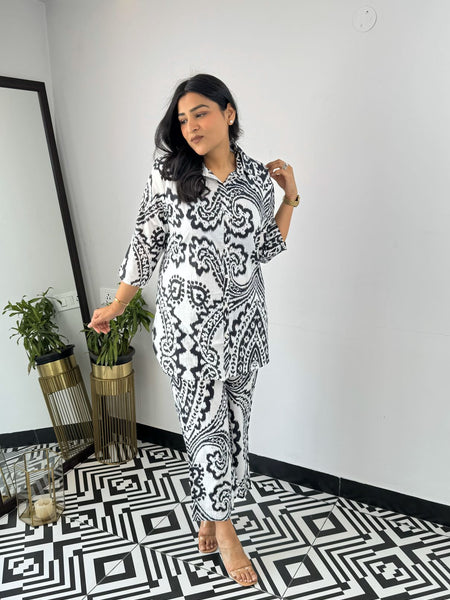 Classic Printed Coord Set for Daily and Casual Wear