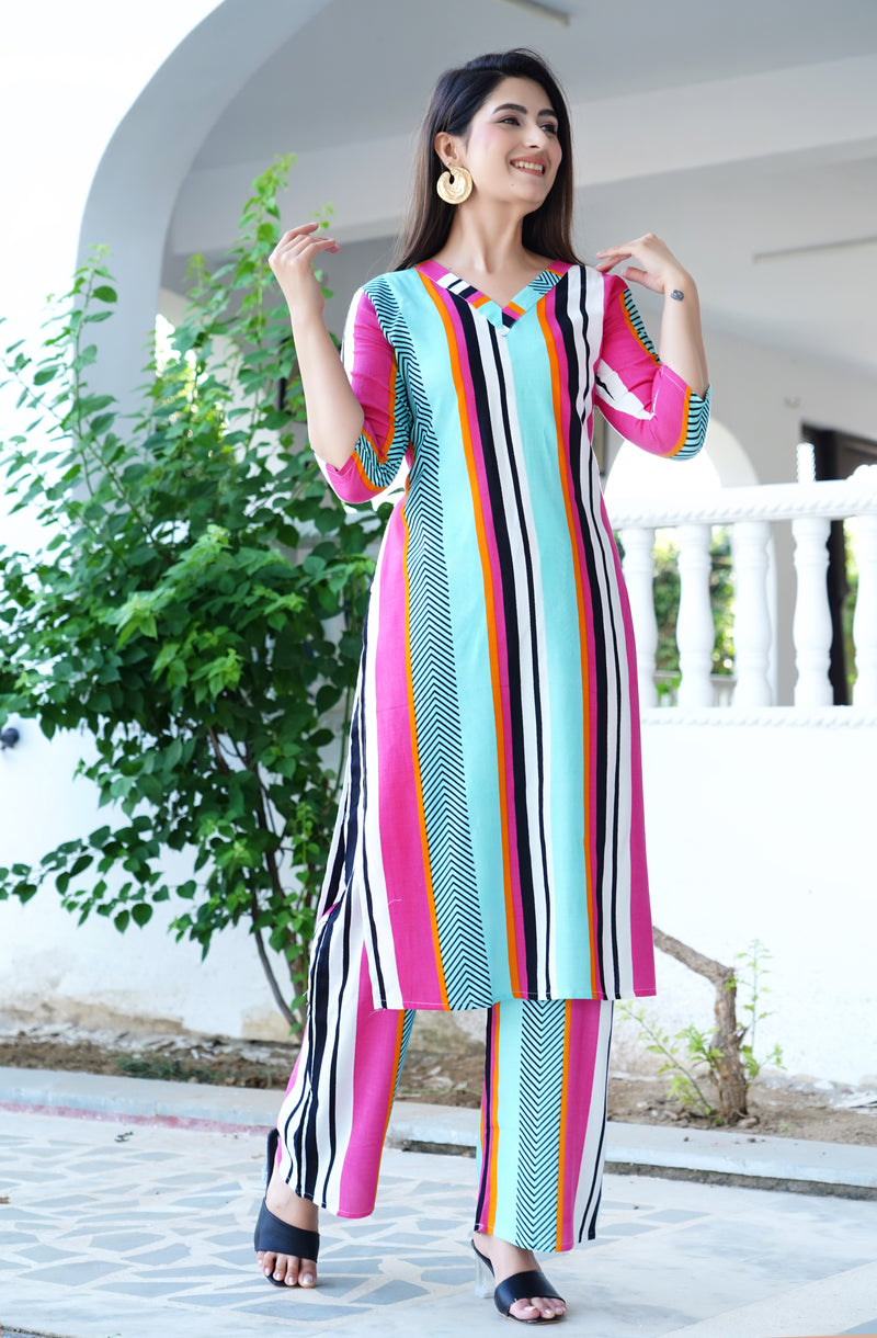 Classic Printed Coord Set for Daily and Casual Wear