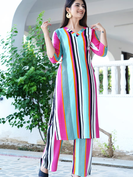 Classic Printed Coord Set for Daily and Casual Wear