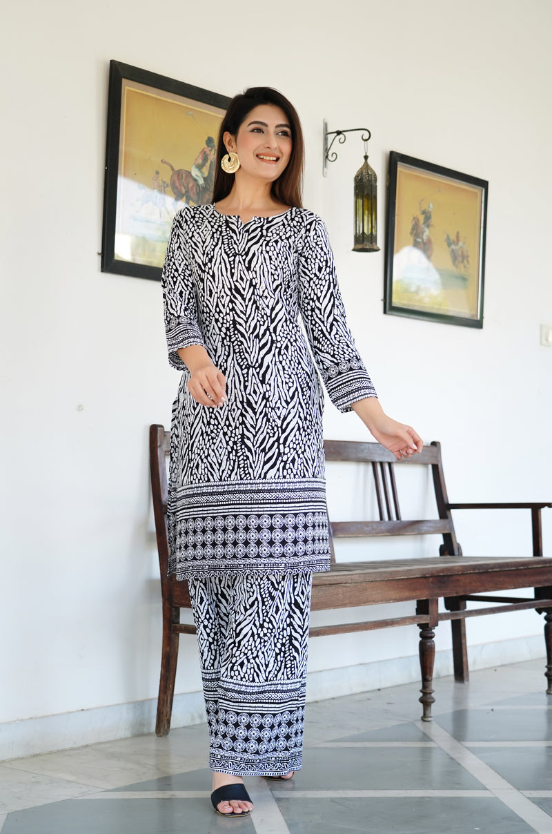 Classic Printed Coord Set for Daily and Casual Wear