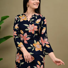 Short Length Full-sleeve Kurti with Corset Back Dori