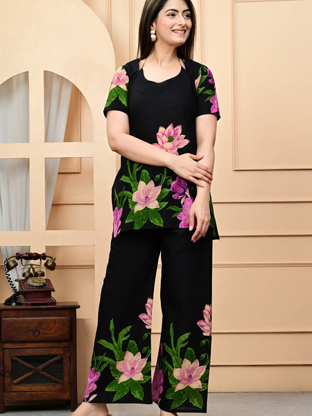 Trendy Printed Coord Set with Short Kurti and Palazzo