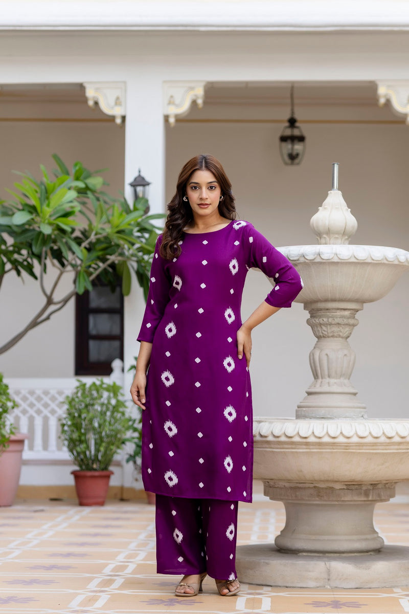 Classic Printed Coord Set for Daily and Casual Wear