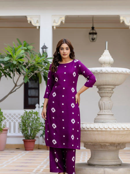Classic Printed Coord Set for Daily and Casual Wear