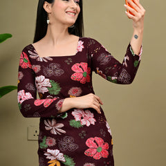 Short Length Full-sleeve Kurti with Corset Back Dori