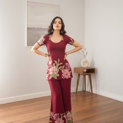 Trendy Printed Coord Set with Short Kurti and Palazzo
