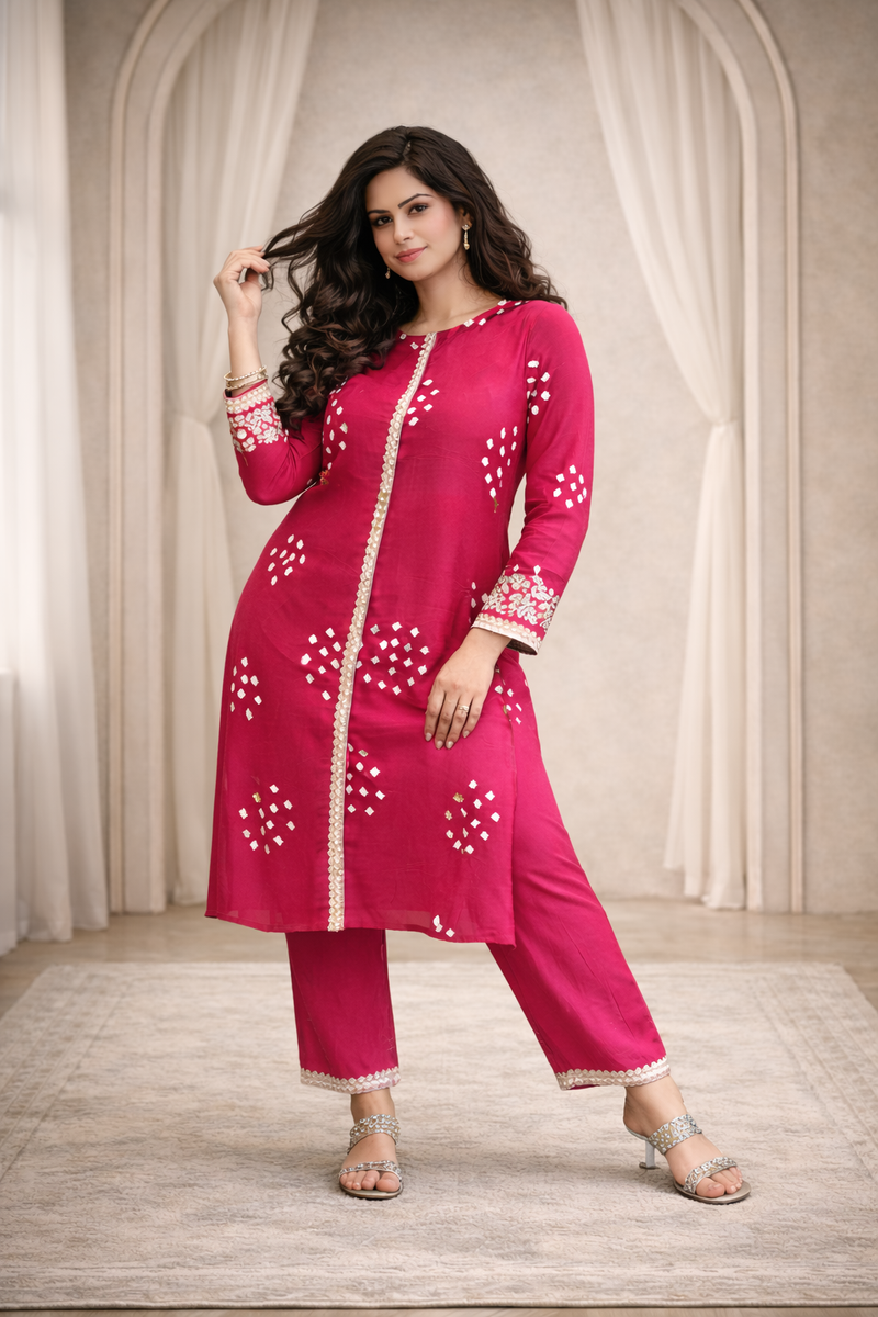 Classic Embroidered Coord Set for Daily and Casual Wear