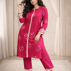 Classic Embroidered Coord Set for Daily and Casual Wear