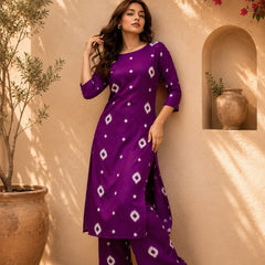 Classic Printed Coord Set for Daily and Casual Wear