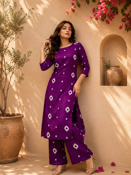 Classic Printed Coord Set for Daily and Casual Wear