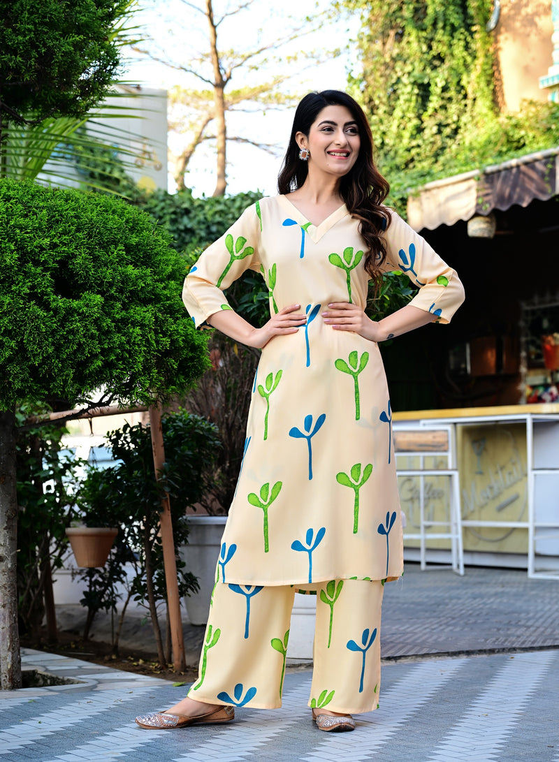 Classic Printed Coord Set for Daily and Casual Wear