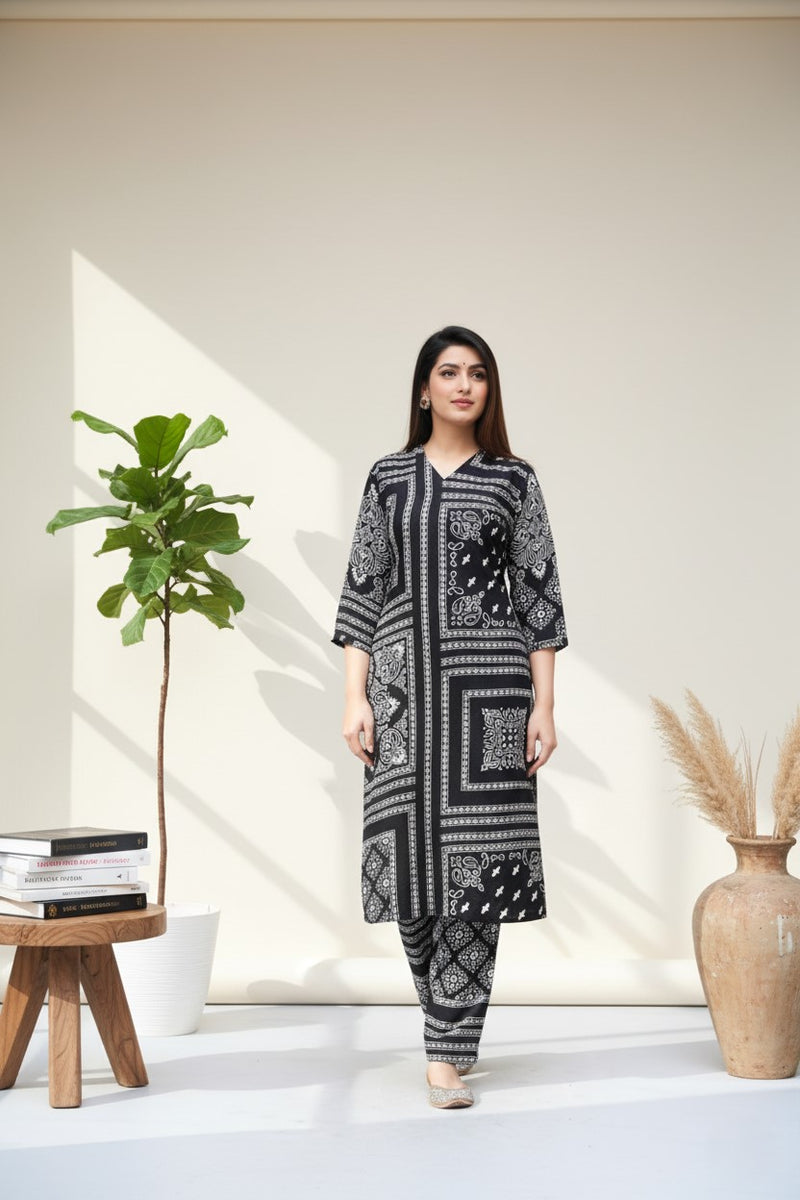 Classic Printed Coord Set for Daily and Casual Wear