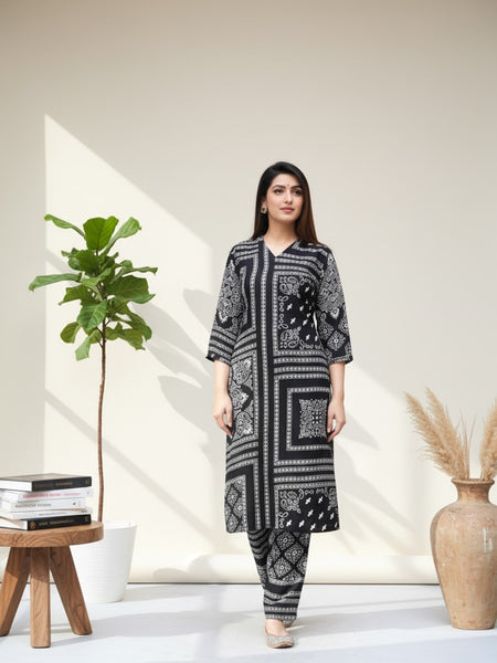 Classic Printed Coord Set for Daily and Casual Wear