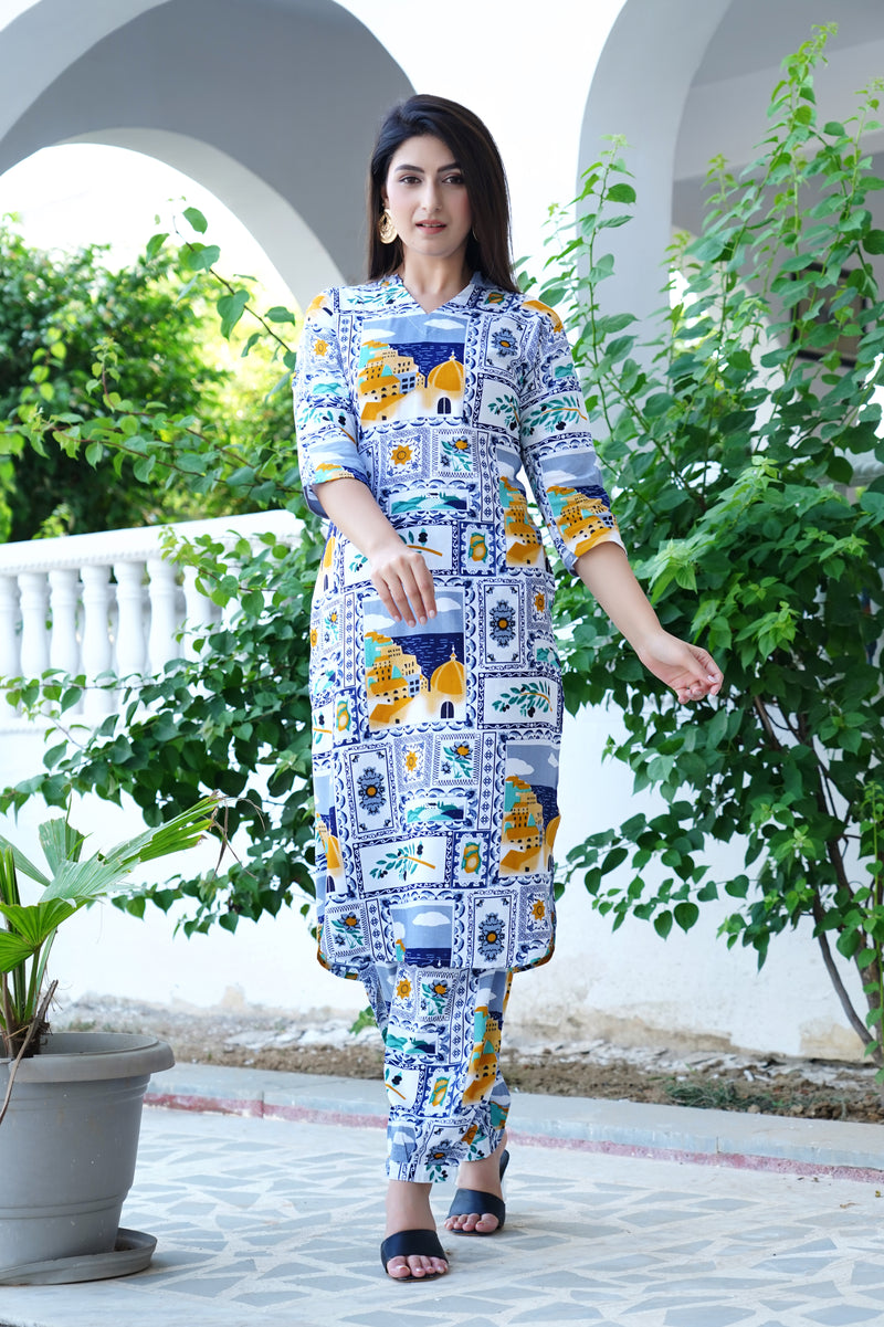 Classic Printed Coord Set for Daily and Casual Wear