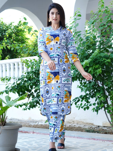 Classic Printed Coord Set for Daily and Casual Wear