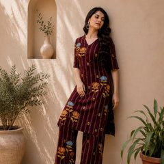 Classic Printed Coord Set for Daily and Casual Wear