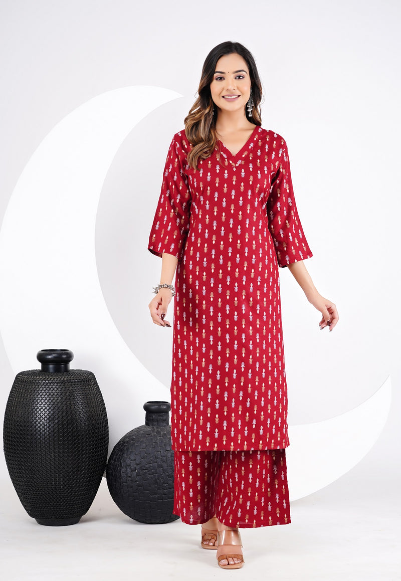 Classic Printed Coord Set for Daily and Casual Wear