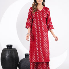 Classic Printed Coord Set for Daily and Casual Wear