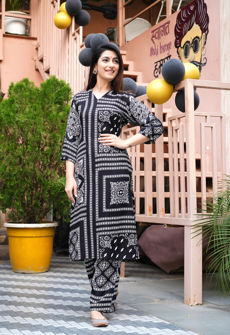 Classic Printed Coord Set for Daily and Casual Wear