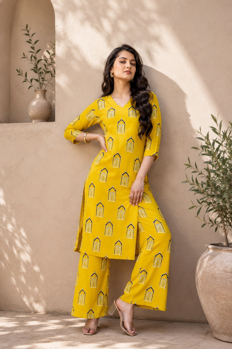 Classic Printed Coord Set for Daily and Casual Wear