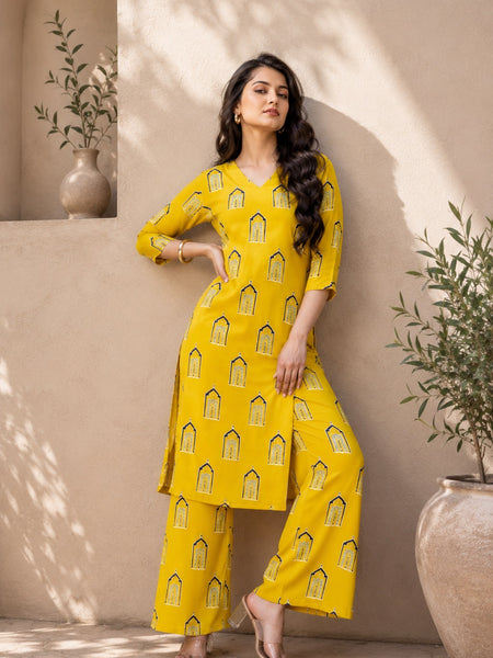 Classic Printed Coord Set for Daily and Casual Wear