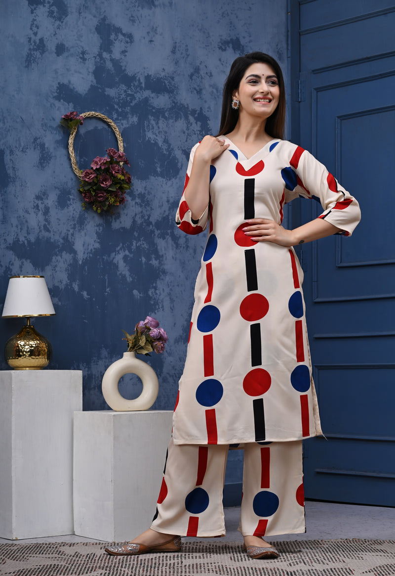 Classic Printed Coord Set for Daily and Casual Wear