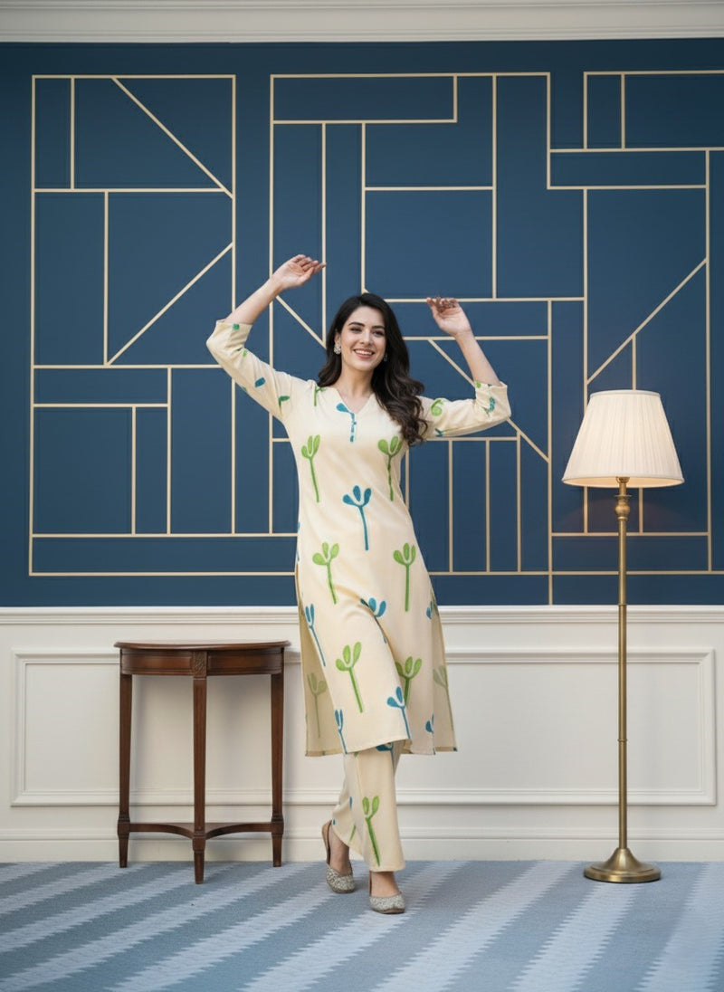 Classic Printed Coord Set for Daily and Casual Wear