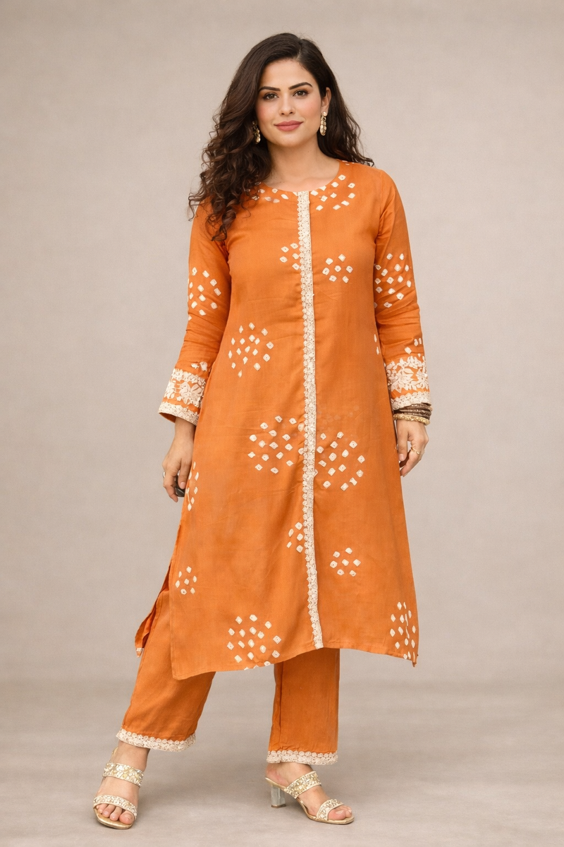 Classic Embroidered Coord Set for Daily and Casual Wear