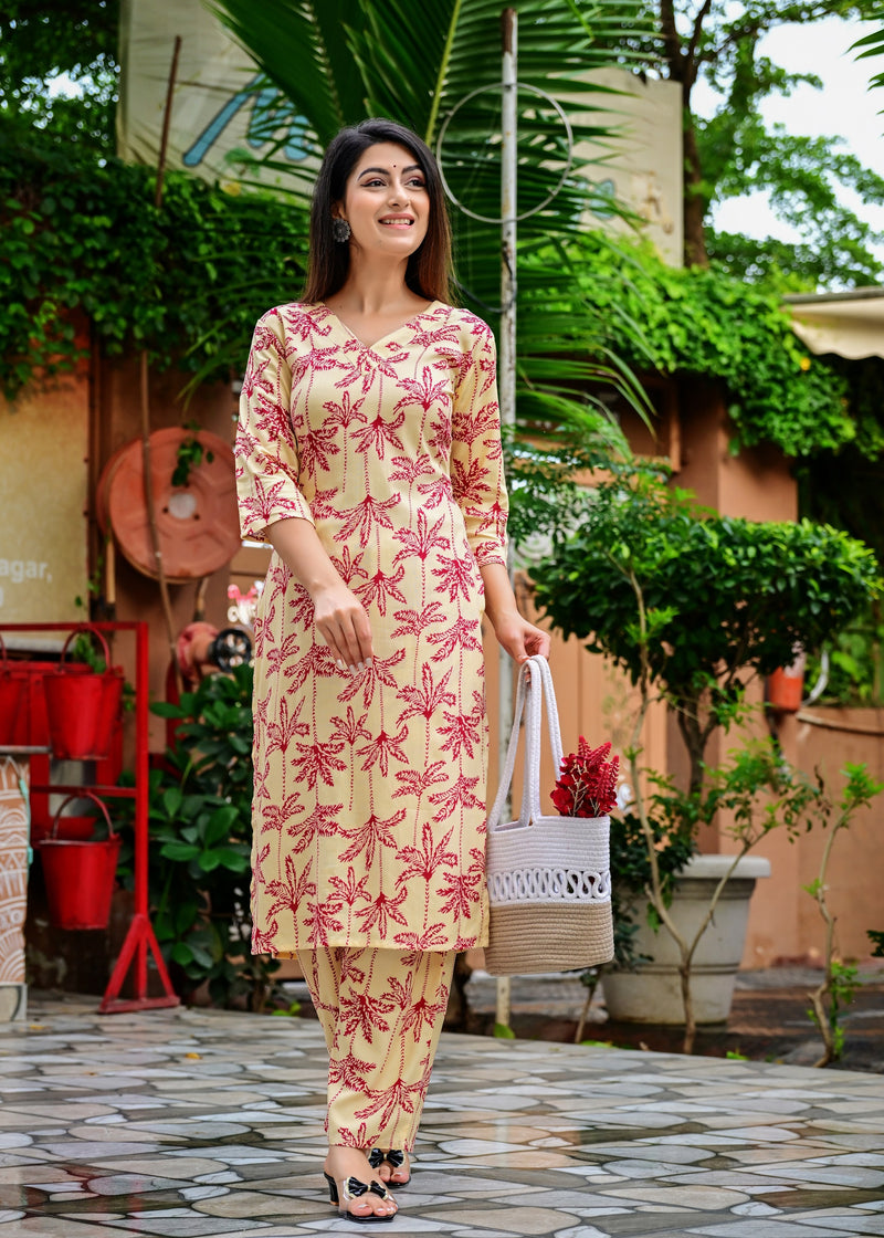 Classic Printed Coord Set for Daily and Casual Wear