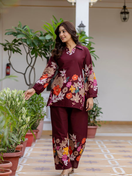 Classic Printed Coord Set for Daily and Casual Wear
