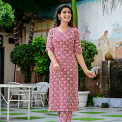 Classic Printed Coord Set for Daily and Casual Wear