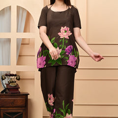 Trendy Printed Coord Set with Short Kurti and Palazzo