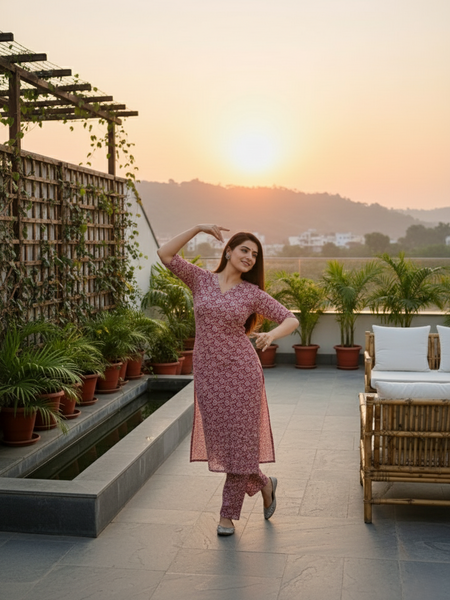 Classic Printed Coord Set for Daily and Casual Wear