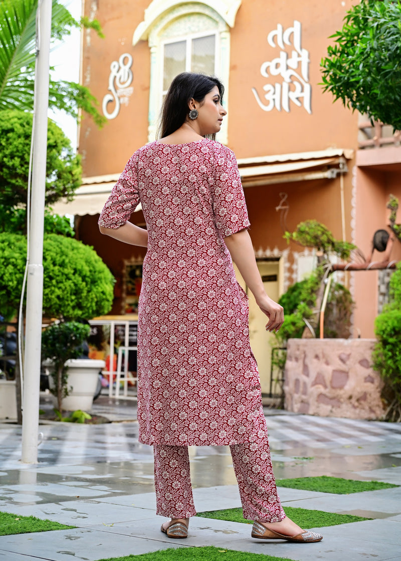 Classic Printed Coord Set for Daily and Casual Wear