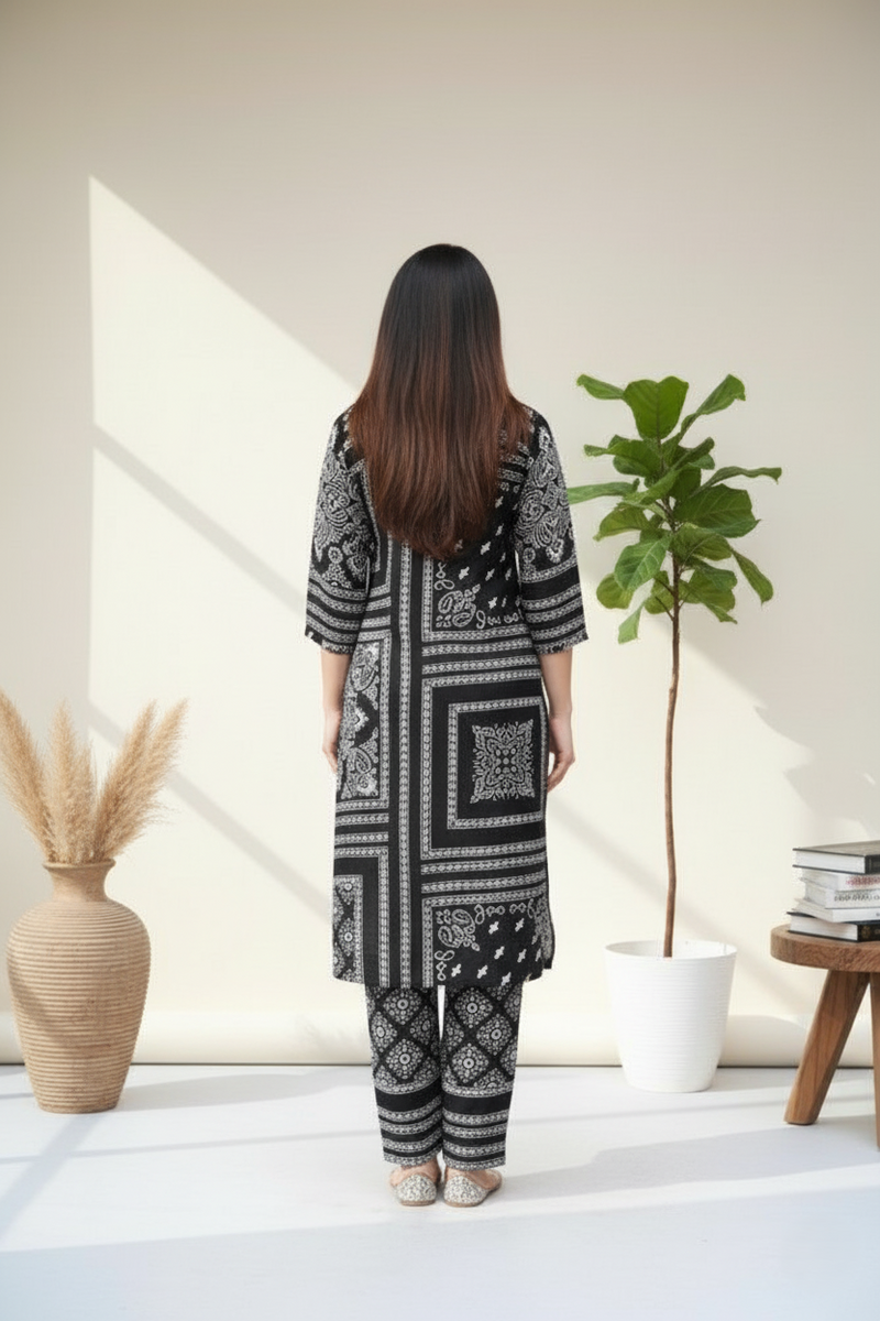 Classic Printed Coord Set for Daily and Casual Wear