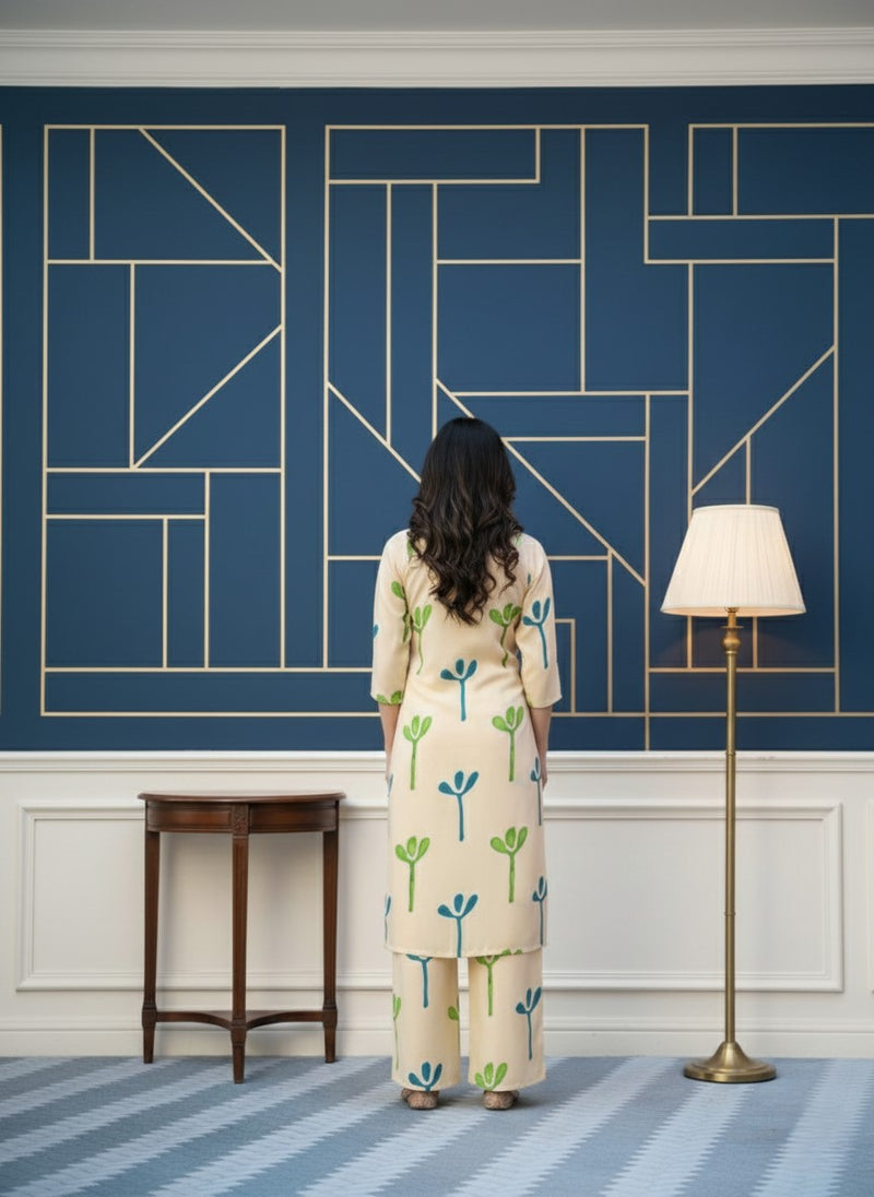 Classic Printed Coord Set for Daily and Casual Wear