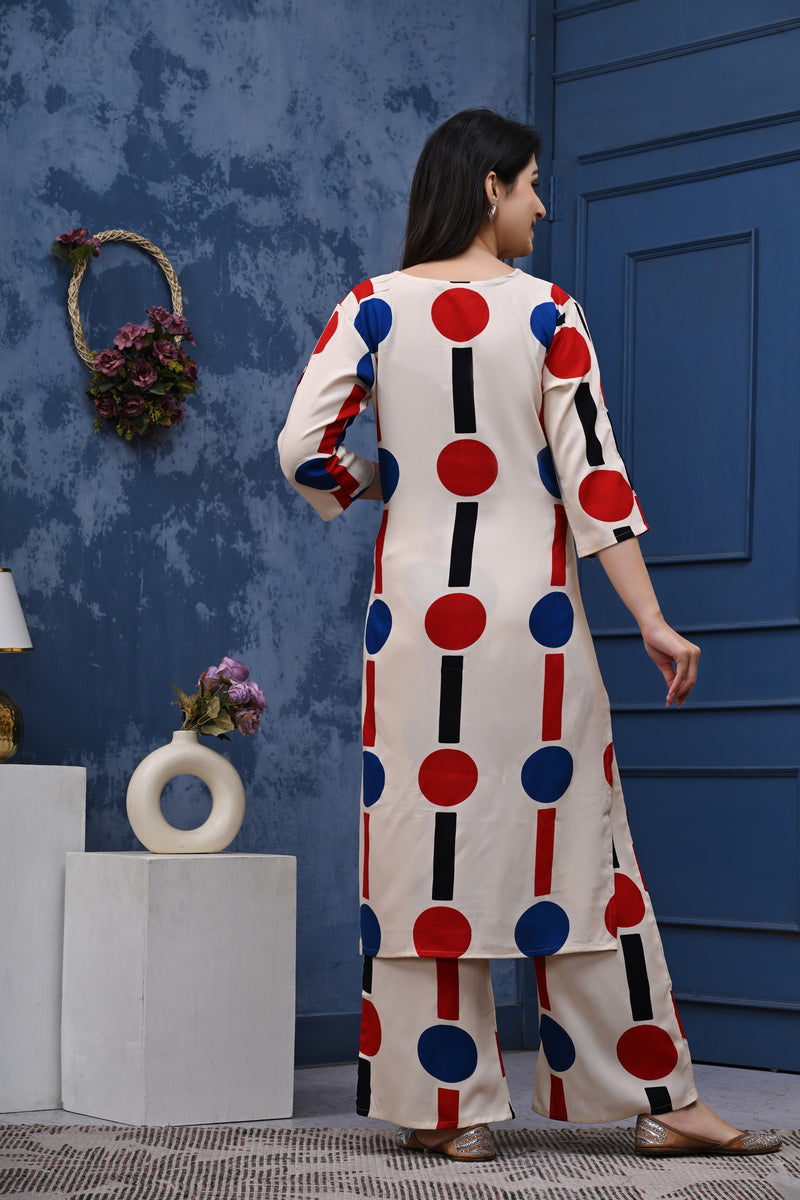 Classic Printed Coord Set for Daily and Casual Wear