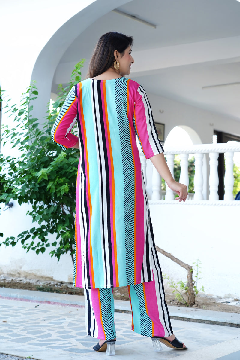 Classic Printed Coord Set for Daily and Casual Wear