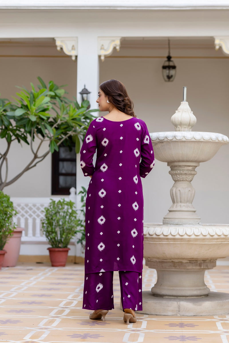 Classic Printed Coord Set for Daily and Casual Wear