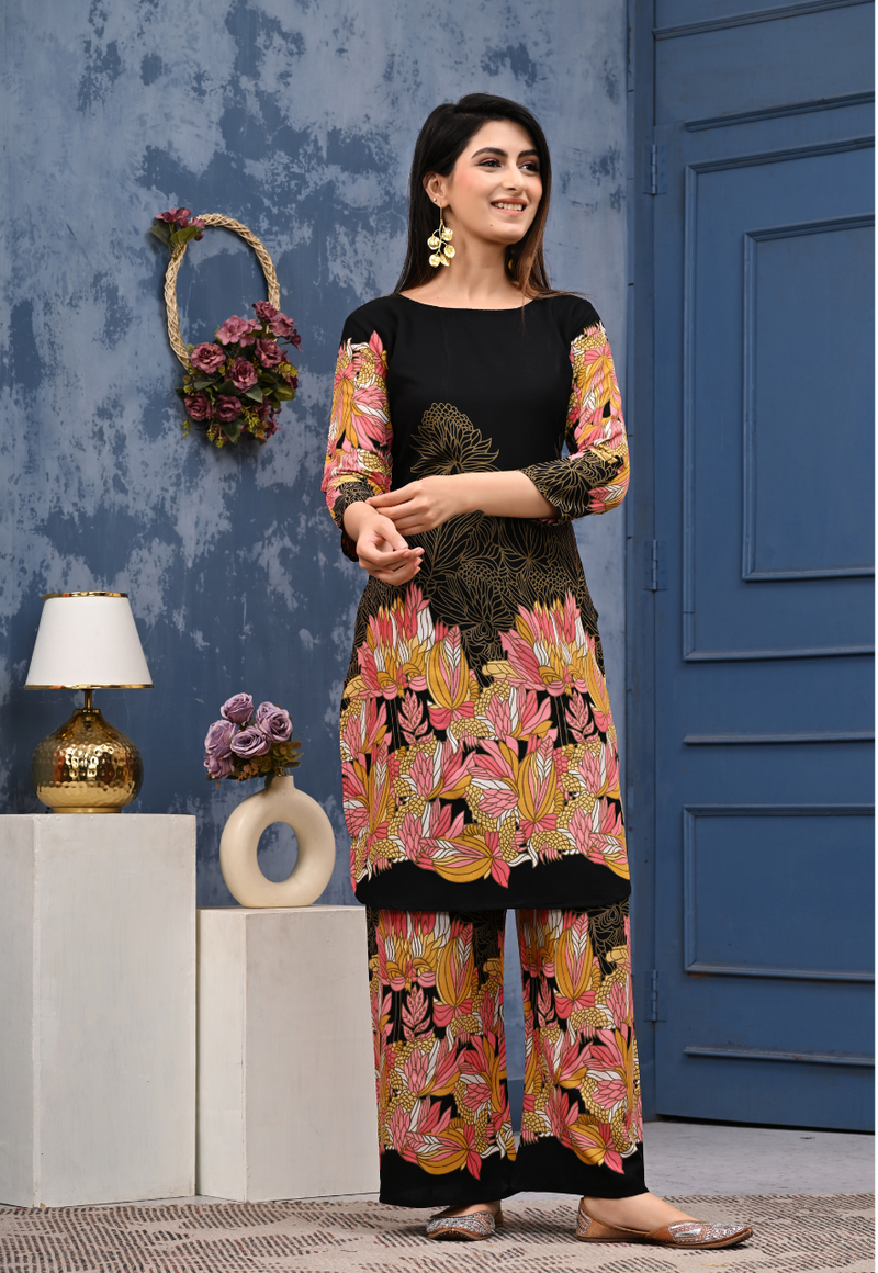 Classic Printed Coord Set for Daily and Casual Wear