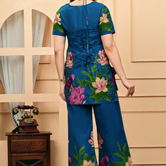 Trendy Printed Coord Set with Short Kurti and Palazzo