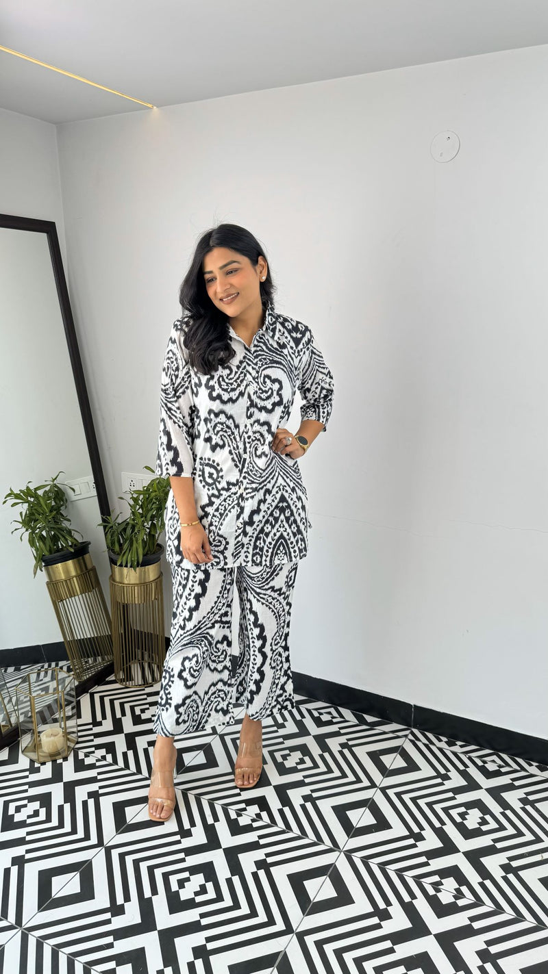 Classic Printed Coord Set for Daily and Casual Wear
