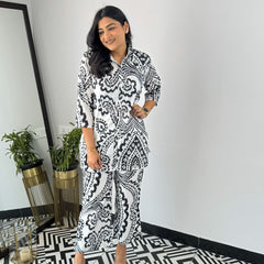 Classic Printed Coord Set for Daily and Casual Wear