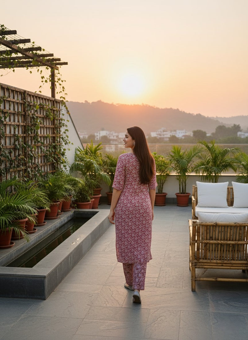 Classic Printed Coord Set for Daily and Casual Wear