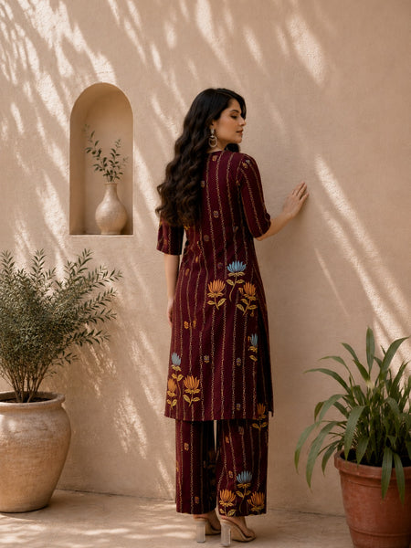 Classic Printed Coord Set for Daily and Casual Wear